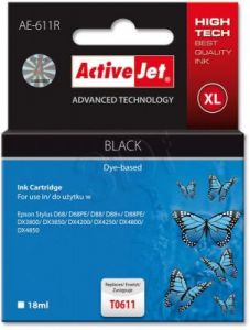ActiveJet AE-611R tusz czarny do drukarki Epson (zamiennik Epson T0611) Premium