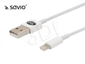 SAVIO KABEL 1M USB A MĘSKIE - LIGHTNING 8PIN MĘSKIE IPHONE 5/5C/5S/6, IPAD MINI, IPAD 4, IPOD TOUCH