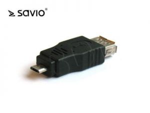 SAVIO ADAPTER USB A ŻEŃSKIE - MICRO USB B MĘSKIE CL-15