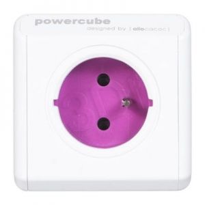 Allocacoc Rozgałęźnik PowerCube ReWirable USB (4szt. gniazd biało-fioletowy)