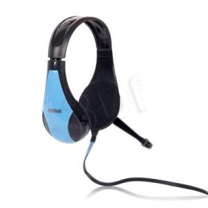Słuchawki nauszne z mikrofonem 4World 09959 (Czarno-niebieski)