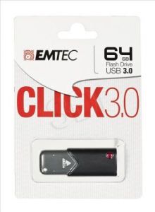 Emtec Flashdrive CLICK B100 64GB USB 3.0 Czarno - szary