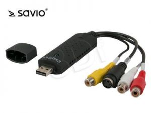 SAVIO VIDEOGRABBER EASY CAP USB 1X RCA-CHINCH (COMPOSITE), 1X S-VIDEO AUDIO: STEREO 2X RCA-CHINCH CL
