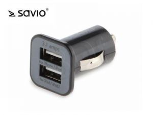 SAVIO ŁADOWARKA SAMOCHODOWA 2X USB 3,1A SA-04