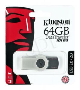 Kingston Flashdrive DataTraveler 101 G3 64GB USB 3.0 Czarny