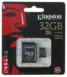 Kingston micro SDHC SDCA10/32GB 32GB Class 10,UHS Class U1 + ADAPTER microSD-SD