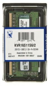 KINGSTON SODIMM DDR3 KVR16S11S6/2