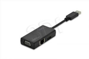 DIGITUS KABEL-ADAPTER 3W1 USB3.0 DO VGA+USB+LAN 10/100MBPS DA-70835