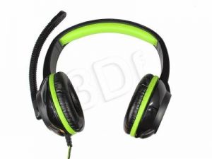 Słuchawki nauszne z mikrofonem Media tech MT3564 (Czarno-zielony)