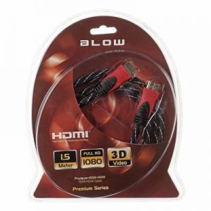 BLOW Przył.HDMI-HDMI PREMIUM proste 1.5m RED