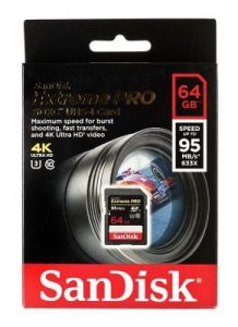 Sandisk SDXC Extreme PRO 64GB Class 10,UHS Class U3