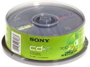 CD-R SONY 700MB/80MIN CAKE 25SZT 25CDQ80SP