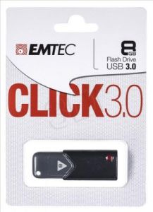 Emtec Flashdrive CLICK B100 8GB USB 3.0 Czarno - szary