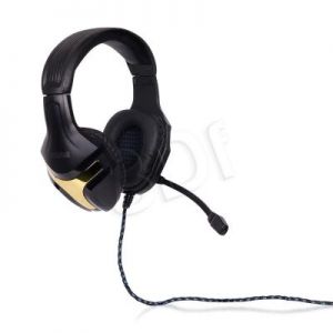 Słuchawki nauszne z mikrofonem 4World 09962 (Czarno-złoty)