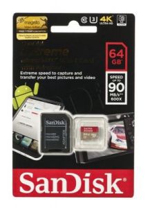 Sandisk micro SDXC Extreme 64GB Class 10,UHS Class U3 + ADAPTER microSD-SD