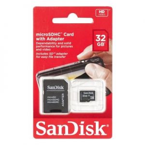 Sandisk micro SDHC SDSDQB-032G-B35 32GB Class 4 + ADAPTER microSD-SD