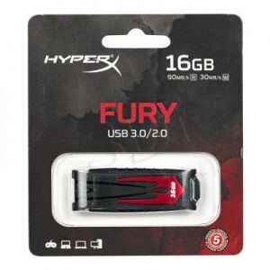 Kingston Flashdrive HyperX FURY 16GB USB 3.0 Czarno-czerwony
