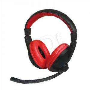 Słuchawki nauszne z mikrofonem Vakoss Xzero X-H350HK (Czarno-czerwony)