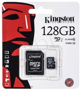 Kingston micro SDXC SDC10G2/128GB 128GB Class 10 + ADAPTER microSD-SD