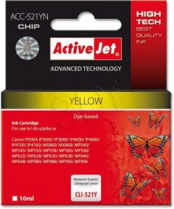 ActiveJet ACC-521YN tusz żółty do drukarki Canon (zamiennik Canon CLIC-521Y) Supreme/ chip