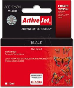 ActiveJet ACC-526BN tusz czarny do drukarki Canon (zamiennik Canon CLI-526Bk) Supreme/ chip