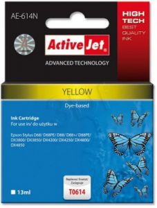 ActiveJet AE-614N tusz żółty do drukarki Epson (zamiennik Epson T0614) Supreme