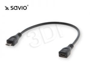 SAVIO ADAPTER 20CM MICRO USB B MĘSKIE - OTG MICRO USB A ŻEŃSKIE CL-62