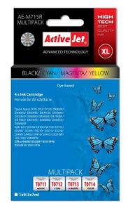 ActiveJet AE-M715R multipack tusz czarny, cyan, magenta, żółty do drukarki Epson (zamiennik Epson T0