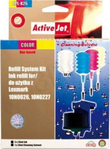 ActiveJet APL-K26 kolorowy, system uzupełnień do Lexmark 26/27 3x28ml + 1x28ml płyn do czyszczenia g
