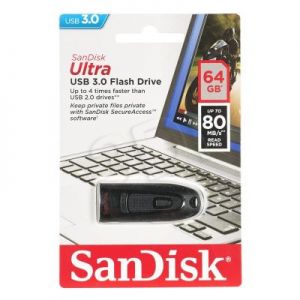 Sandisk Flashdrive Ultra 64GB USB 3.0 Czarny