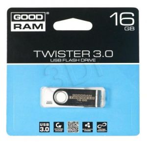 Goodram Flashdrive TWISTER 16GB USB 3.0 Biały