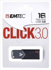 Emtec Flashdrive CLICK B100 16GB USB 3.0 Czarno - szary