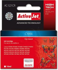 ActiveJet AC-521CR tusz cyan do drukarki Canon (zamiennik Canon CLI-521C) Premium/ chip