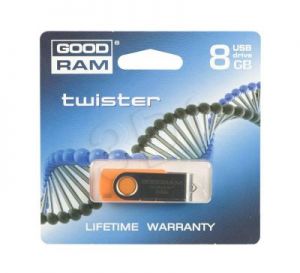 Goodram Flashdrive TWISTER 8GB USB 2.0 Pomarańczowy