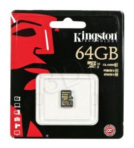 Kingston micro SDHC SDCA10/64GBSP 64GB Class 10,UHS Class U1
