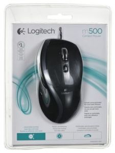 Logitech Mysz przewodowa laserowa M500 1000dpi czarna