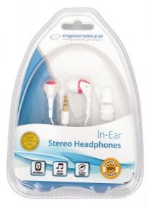 Słuchawki douszne Esperanza EH127 (Biało-różowe)
