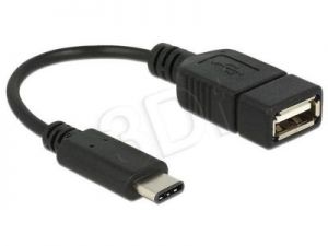 DELOCK ADAPTER USB TYPE-C -> USB 2.0 A(F) 0.15 M CZARNY
