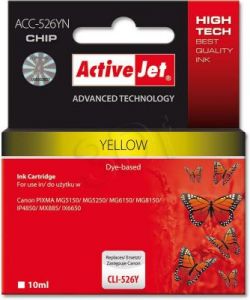 ActiveJet ACC-526YN tusz żółty do drukarki Canon (zamiennik Canon CLI-526Y) Supreme/ chip