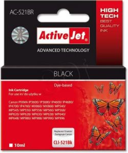 ActiveJet AC-521BR tusz czarny do drukarki Canon (zamiennik Canon CLI-521BK) Premium/ chip