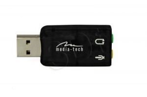 MEDIA-TECH KARTA DŹWIĘKOWA USB VIRTU 5.1, OFERUJĄCA WIRTUALNY DŹWIĘK 5.1 MT5101