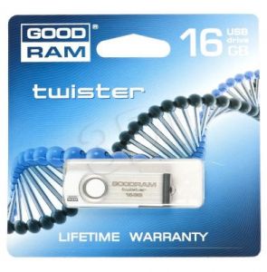 Goodram Flashdrive TWISTER 16GB USB 2.0 Biały