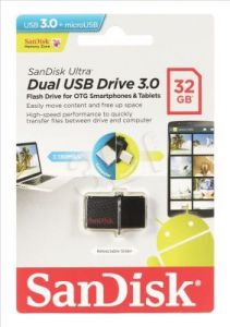 Sandisk Flashdrive ULTRA DUAL 32GB USB 3.0 Czarny