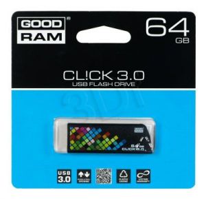 Goodram Flashdrive  CL!CK 64GB USB 3.0 Czarno-kolorowy