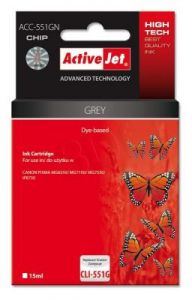 ActiveJet ACC-551GN tusz grey do drukarki Canon (zamiennik Canon CLI-551G) Supreme/ chip
