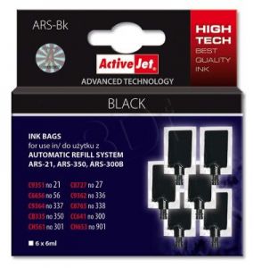 ActiveJet woreczek z czarnym tuszem ARS-Bk 6x6ml