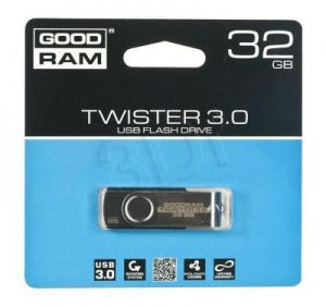 Goodram Flashdrive TWISTER 32GB USB 3.0 Czarny