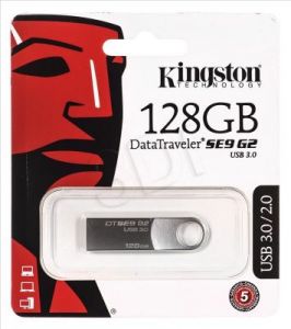Kingston Flashdrive DataTraveler SE9 G2 128GB USB 3.0 Srebrny