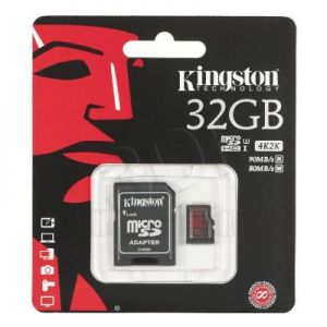 Kingston micro SDHC SDCA3/32GB 32GB Class 10,UHS Class U3 + ADAPTER microSD-SD