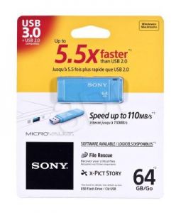 Sony Flashdrive MicroVault 64GB USB 3.0 niebieski